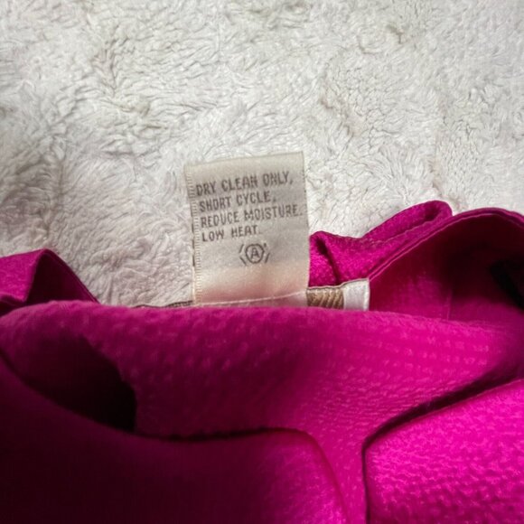 Elana by Tanner Women's Textured Silk Blazer Size 14 Mandarin Collar Pink New - Picture 4 of 9